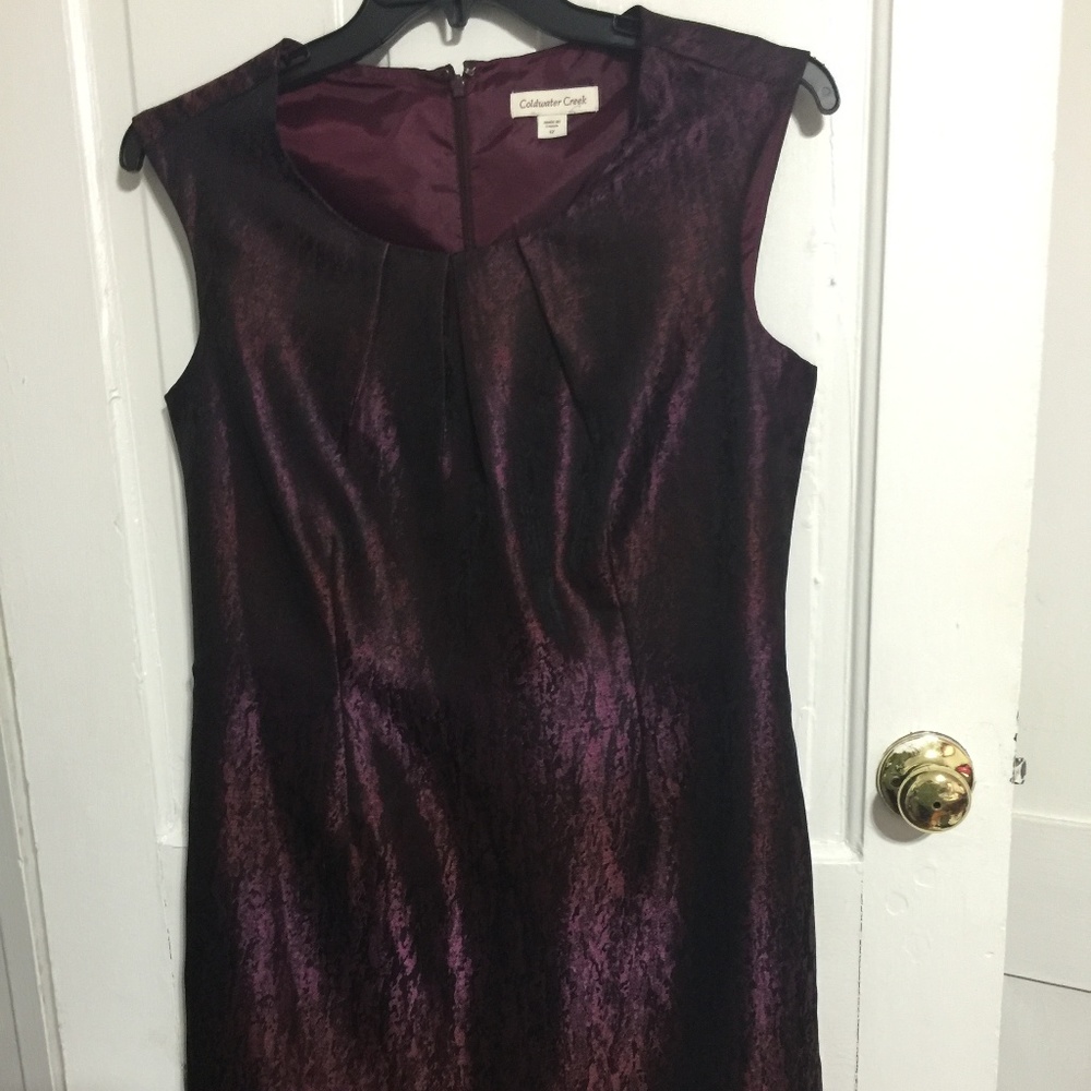 Coldwater Creek Purple Black Sleeveless Dress 12